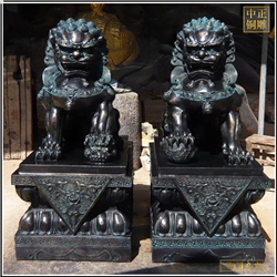 鑄銅關公 帶底座故宮銅獅子