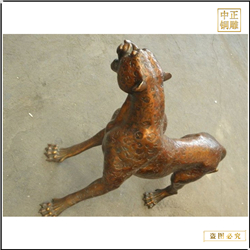 鑄銅關公 純銅仿古金錢豹雕塑價格