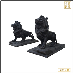 鑄銅關(guān)公 仿古家用別墅獅子定做