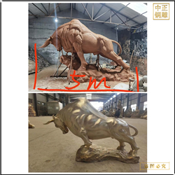 鑄銅關(guān)公 大型鎏金銅牛雕塑