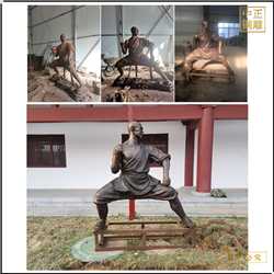 鑄銅關(guān)公 大型練拳人物雕塑廠家