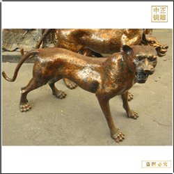 鑄銅關公 純銅仿古小型金錢豹鑄造廠