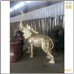 鑄銅關公 酒店別墅門口銅雕大象鑄造