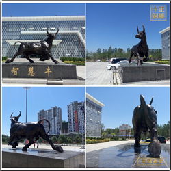 鑄銅關公 廣場智慧銅牛生產廠家