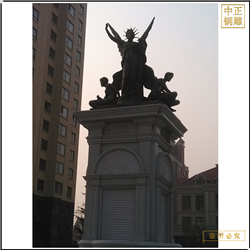 鑄銅關公 小區景觀西方人物雕塑