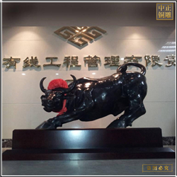 鑄銅關(guān)公 華爾街牛工藝品