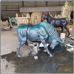 鑄銅關(guān)公 五米公園銅牛雕塑