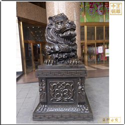 鑄銅關(guān)公 銀行門口鑄銅匯豐獅加工