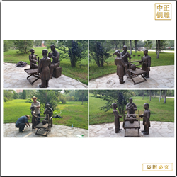 鑄銅關(guān)公 園林公園吹糖人雕塑