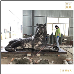 大型景區老虎銅雕塑 大型景區老虎銅雕塑