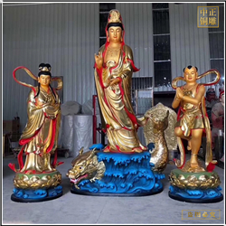 彩繪觀音菩薩銅像 彩繪觀音菩薩銅像