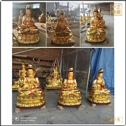 鑄銅關(guān)公 彩繪觀音菩薩佛像