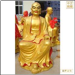 鑄銅關(guān)公 制作純銅十八羅漢站像