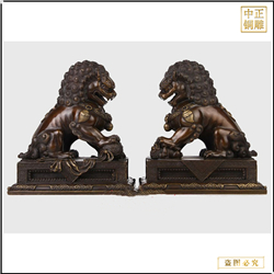 鑄銅關(guān)公 黃銅小號(hào)獅子鑄造