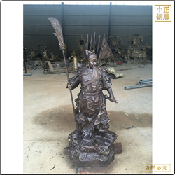鑄銅關(guān)公 捋胡子持刀關(guān)公像