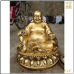 鑄銅關(guān)公 廠家直銷大型室外彌勒佛銅像