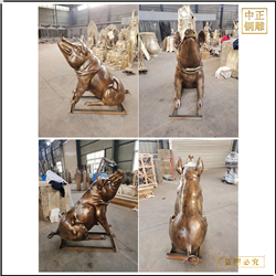 小豬銅雕塑擺件 小豬銅雕塑擺件