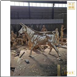 大型鎏金銅牛定制 大型鎏金銅牛定制