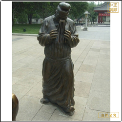 鑄銅關(guān)公 步行街人物銅雕塑鑄造