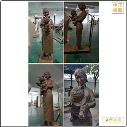 抱孩子人物雕塑 抱孩子人物雕塑