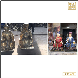 鑄銅關公 鑄造小型土地公婆銅像