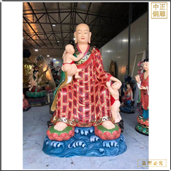 鑄銅關公 穿架裟地藏王銅佛像