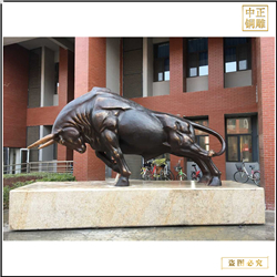 鑄銅關公 景觀銅雕牛擺件