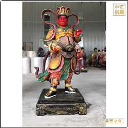 彩繪四大天王銅雕佛像 彩繪四大天王銅雕佛像