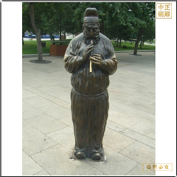 吹笛子人物銅雕塑鑄造 吹笛子人物銅雕塑鑄造