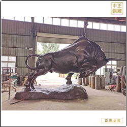 鑄銅關(guān)公 現(xiàn)貨銷售開荒銅牛雕塑