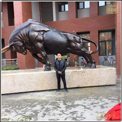 鑄銅關(guān)公 銅牛雕塑擺件價格