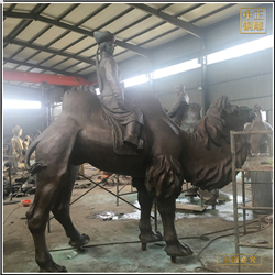 鑄銅關公 小女孩騎駱駝雕塑