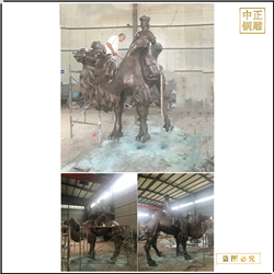 鑄銅關公 小孩騎駱駝雕塑鑄造價格