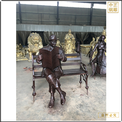 鑄銅關公 廠家鑄造步行街人物雕塑