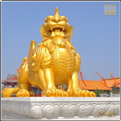 鑄銅關公 室外大型銅貔貅雕塑鑄造