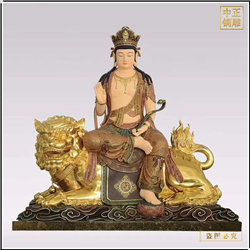 寺廟2米文殊普賢銅像 寺廟2米文殊普賢銅像