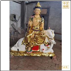 鑄銅關公 文殊普賢銅佛像