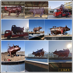 鑄銅關公 商場銅牛雕塑現貨供應