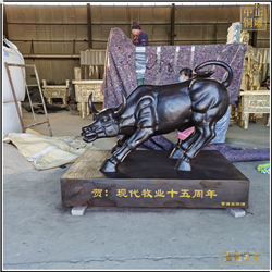 鑄銅關(guān)公 銅牛雕塑擺件定做
