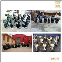 鑄銅關公 各種十二生肖銅雕塑批發