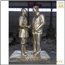 鑄銅關公 名人握手銅雕塑