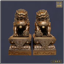 鑄銅關公 故宮銅獅子定制
