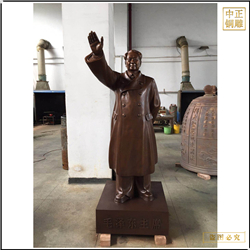鑄銅關公 名人雕塑揮手銅雕塑