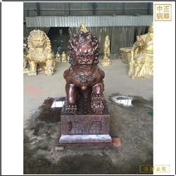 鑄銅關公 銅純銅獅子雕塑定制