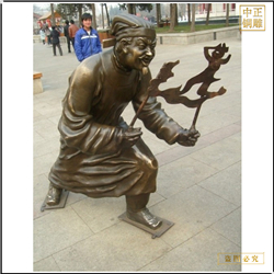 鑄銅關公 室外皮影戲銅像