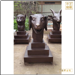 鑄銅關公 十二生肖客廳擺件