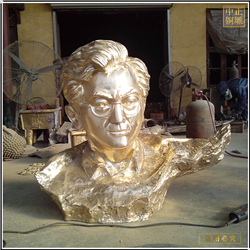 鑄銅關(guān)公 施光南半身像銅雕塑鑄造廠家