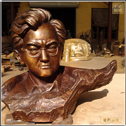 鑄銅關(guān)公 施光南人物銅雕塑鑄造