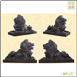 鑄銅關(guān)公 現(xiàn)貨定做匯豐銅獅子