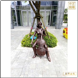 鑄銅關公 音樂人物雕塑廠家加工